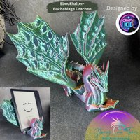 Ebookreader Ständer Drachen Tablethalter Deko Booktok Ebookstand Kindleaufbewahrung 3D Druck Mysticdragon Kobohalter Zubehör Kindle Art-Fo von StormyCreaTeam