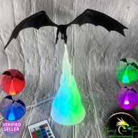 Feuerspeiender Drache Lampe Fourthwings Flammenspeiend Deko Bücherwürmer Leseratten Booktok Flammenwerfer Leselampe 3D Druck Art-Ak von StormyCreaTeam