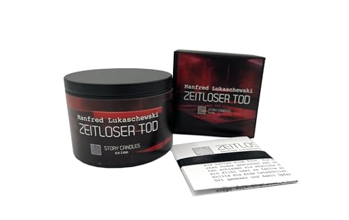 Story Candles Crime Kerzen mit Geschichten von namhaften Autoren Überraschungskerze Geschenk Neuheit (Manfred Lukaschewski - Zeit ist relativ) von Story Candles
