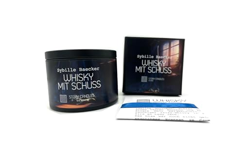 Story Candles Crime Kerzen mit Geschichten von namhaften Autoren Überraschungskerze Geschenk Neuheit (Sybille Baecker - Whiskey mit Schuss) von Story Candles