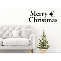 Frohe Weihnachten Print | Weihnachtsdecal Wohnzimmer Wandtatz Wand Dekor Wandtatzug Wandbeschriftung von StoryOfHomeDecals