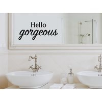 Hallo Wunderschöne Kühne | Wand-Decal-| Vinyl-Aufkleber Badezimmer Wandtattoo Wandaufkleber Spiegel Aufkleber von StoryOfHomeDecals