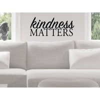 Kindness Matters Bold | Wandtatzug Wohnzimmer Wandtatz Wandsticker Wand Dekor Familienzimmer Aufkleber Wandschriftzug von StoryOfHomeDecals