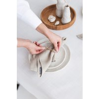 Hanf Tischservietten Set, Serviette Aus Hanf, Oeko-Tex, Natur Hanffarbe, 100 % Hanf Textil, Nachhaltiges Textil von StoryOfTextile