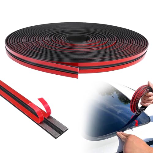 Auto Windschutzscheibe Dichtung 14mm x 6m T Form Gummidichtung Windschutzscheibe Auto Dichtung Selbstklebend für Car LKW Tür Fenster Deko von Storystore