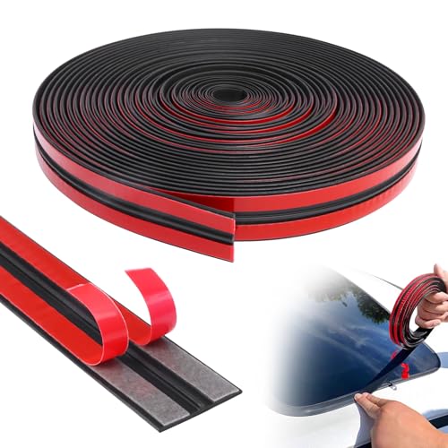 Auto Windschutzscheibe Dichtung 19mm x 8m T Form Gummidichtung Windschutzscheibe Auto Dichtung Selbstklebend für Car LKW Tür Fenster Deko von Storystore