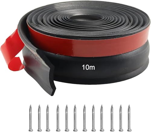 Garagentor Dichtung 10m Universal GummidichtungStreifen Wetterfeste Dichtung Garagentor Gummilippe mit Nägel von Storystore