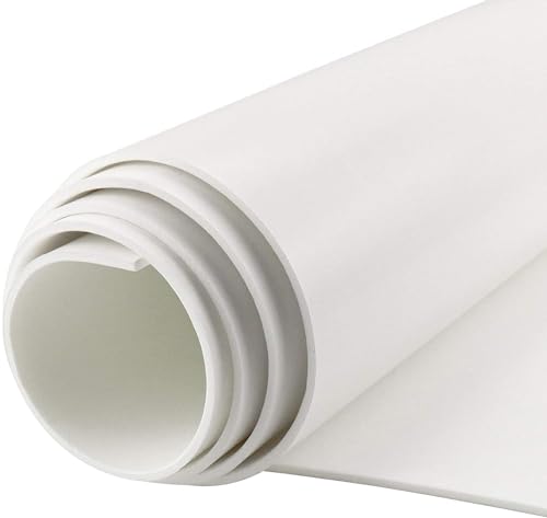 Selbstklebende Schaumstoffrolle Zellkautschuk Selbstklebend 300mm(B) x6mm(D) x3m(L) Multifunktionale Neopren Schaumstoffplatte einfach zu schneidende DIY-Zellkautschuk Platte (Weiß) von Storystore