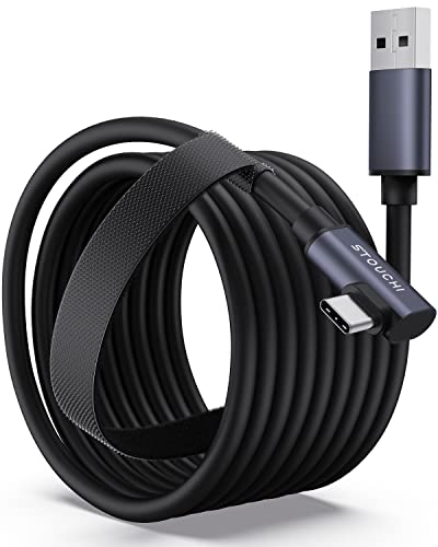 Stouchi Link Kabel 5m,Kompatibel mit Meta/Oculus Quest3/Quest2/Pro PICO 4 PC Steam VR, Virtual Reality Headset Kabel,Hochgeschwindigkeits PC Datenübertragungs,USB 3.0 auf USB C Kabel für Gaming PC Stouchi Link Kabel 5m,Kompatibel mit Meta/Oculus Quest3/Quest2/Pro PICO 4 PC Steam VR, Virtual Reality Headset Kabel,Hochgeschwindigkeits PC Datenübertragungs,USB 3.0 auf USB C Kabel für Gaming PC von Stouchi