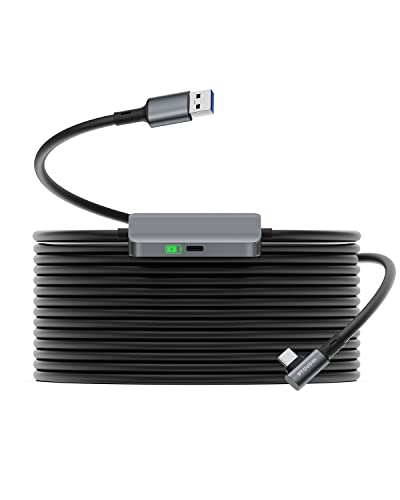 Stouchi Link Kabel 5m Kompatibel mit Meta Oculus Quest3/Quest2/Pro/PICO 4, Separatem Ladeanschluss für Stromversorgung,Hochgeschwindigkeits USB3 Datenübertragungskabel vom TypA auf C Gaming PC Stouchi Link Kabel 5m Kompatibel mit Meta Oculus Quest3/Quest2/Pro/PICO 4, Separatem Ladeanschluss für Stromversorgung,Hochgeschwindigkeits USB3 Datenübertragungskabel vom TypA auf C Gaming PC von Stouchi