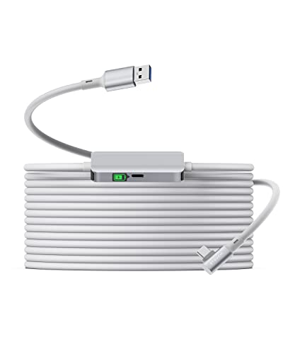 Stouchi 5m Link Kabel Kompatibel mit Meta Oculus Quest3/Quest2/Pro/PICO 4, Separatem Ladeanschluss für Stromversorgung,Hochgeschwindigkeits USB3 Datenübertragungskabel vom TypA auf C Gaming PC Stouchi 5m Link Kabel Kompatibel mit Meta Oculus Quest3/Quest2/Pro/PICO 4, Separatem Ladeanschluss für Stromversorgung,Hochgeschwindigkeits USB3 Datenübertragungskabel vom TypA auf C Gaming PC von Stouchi