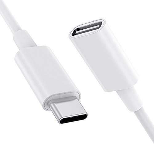 Stouchi USB C Verlängerungskabel für Magsafe Ladegerät Typ C Verlängerung für Stecker/Buchse 9V 3A für Mag safe 480Mbit/s Datenübertragung Kompatibel mit Magsafe Charger iPhone 16/15/14/13 1M-Weiß von Stouchi