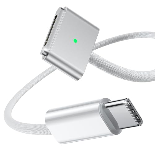 Stouchi USB-C zu Mag-Safe 3 Kabel 1.8M 140W Magnetisches Ladekabel für 2024 MacBook Pro 14"/16" M4, 2025 MacBook Air 13"/15" M4, Schnellladung mit perfektem Halt-Silber Stouchi USB-C zu Mag-Safe 3 Kabel 1.8M 140W Magnetisches Ladekabel für 2024 MacBook Pro 14"/16" M4, 2025 MacBook Air 13"/15" M4, Schnellladung mit perfektem Halt-Silber von Stouchi