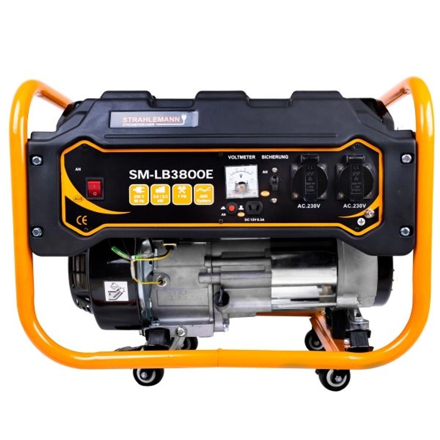 Strahlemann Stromerzeuger 3300 Watt Benzin Stromerzeuger Stromaggregat Notstrom Generator 230V mit 7 PS 4 Takt Motor von Strahlemann Stromerzeuger