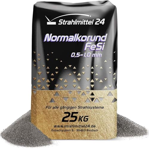 25 KG Normalkorund FeSi 0,5-1,0 mm Strahlmittel von Samore