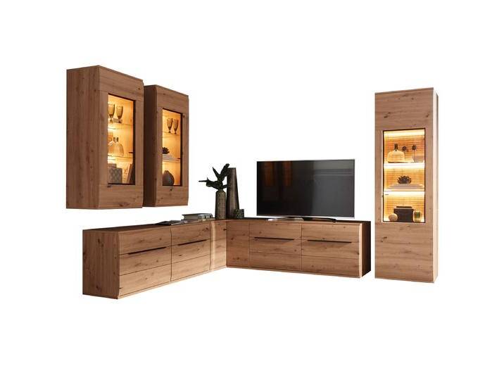 Stralsunder Breege Wohnwand Eck-Kombination EBE210-28501 bestehend aus Lowboards Hängevitrinen und Standvitrine Dekor Alteiche Nachbildung Stralsunder Breege Wohnwand Eck-Kombination EBE210-28501 bestehend aus Lowboards Hängevitrinen und Standvitrine Dekor Alteiche Nachbildung von Stralsunder-Möbelwerke