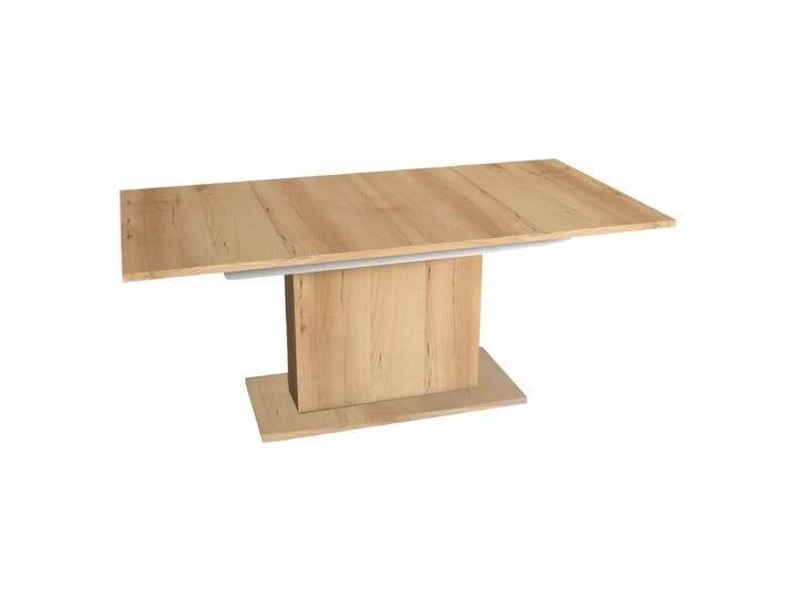 Stralsunder Esstisch ausziehbar TE2.180 ca. 180/230 x 90 cm Säulentisch mit Synchronauszug Tischplatte rechteckig Dekor wählbar Stralsunder Esstisch ausziehbar TE2.180 ca. 180/230 x 90 cm Säulentisch mit Synchronauszug Tischplatte rechteckig Dekor wählbar von Stralsunder-Möbelwerke