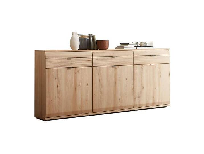 Stralsunder Mira 3-teilige Sideboardkombination C18061 Frontakzent geschroppt mit 3 Schubkästen sowie 3 Türen Dekorausführung wählbar von Stralsunder-Möbelwerke