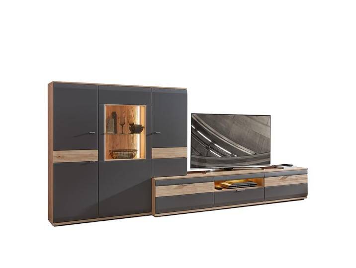 Stralsunder Mira Wohnwand Kombination EB33004 Front Steingrau Absetzung und Korpus Naturbuche Beleuchtung optional gegen Aufpreis Stralsunder Mira Wohnwand Kombination EB33004 Front Steingrau Absetzung und Korpus Naturbuche Beleuchtung optional gegen Aufpreis von Stralsunder-Möbelwerke