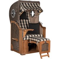 Strandkorb Amrum Single Bullauge Teak PE Grey Dessin 505 Strandkorb Amrum Single Bullauge Teak PE Grey Dessin 505 von Strandkorb.co