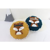 Kissen "Boho-Fuchs" Senfgelb von Strandwolke