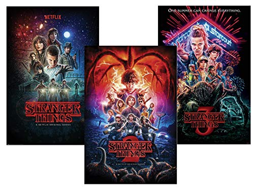 Stranger Things Poster 3er-Set Season 1, 2 und 3 (61cm x 91,5cm) + Ü-Poster von Stranger Things