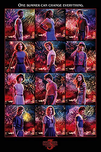 Stranger Things Poster Season 3 Collage (61cm x 91,5cm) + Original tesa Powerstrips® (1 Pack/20 STK.) von Stranger Things