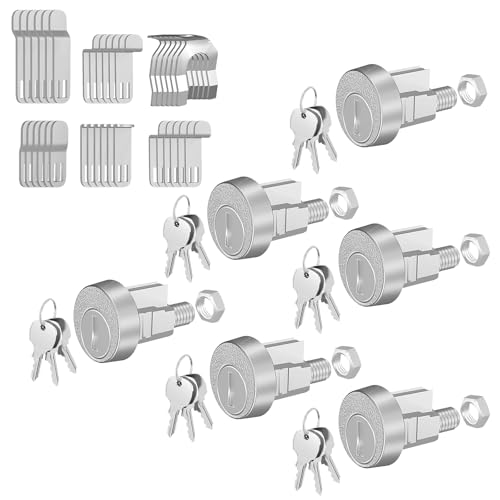 Stranthother L-1172C National Mailbox Locks Ersatz C9100 Briefkastenschloss mit 18 Schlüsseln und 30 geformten Verriegelungslaschen, Nickel-Finish, Briefkasten-Ersatz für USPS von Stranthother