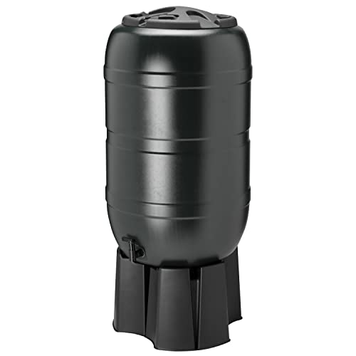 Strata Regentonnen-Set - 210 l Kapazität, strapazierfähiges Kunststoffmaterial, Schwarz - mit Hahn, abschließbarem Deckel, Ständer - Ideal für die Gartenregenwassernutzung Strata Regentonnen-Set - 210 l Kapazität, strapazierfähiges Kunststoffmaterial, Schwarz - mit Hahn, abschließbarem Deckel, Ständer - Ideal für die Gartenregenwassernutzung von Bosmere