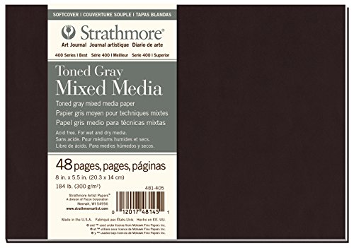 Strathmore Kunstjournal, weicher Einband, 8 x 5,5 cm, Grau getönt von Strathmore