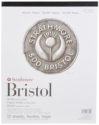 Strathmore 500 Series Bristol, Papier, Teller, 2-lagig, 11x14, 15 von Strathmore