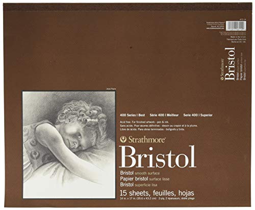 Strathmore (475-14 STR-475-14 Bristol Teller Pad, 15 Blatt, 35,6 x 43,2 cm, Weiß, 14"x17" von Strathmore