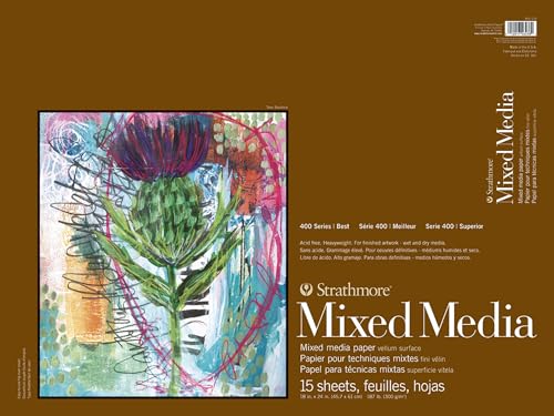 Strathmore 400 Series Mixed Media, Papier, Weiss/opulenter Garten, 18x24 von Strathmore