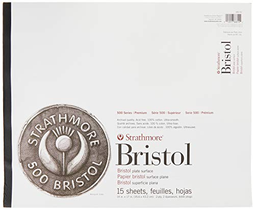 Strathmore 500 Series Bristol, Papier, Platte, 2-lagig, 14x17, 15 von Strathmore