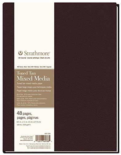 Strathmore Kunstjournal, gebunden, Papier, Getöntes Hellbraun, 8.5x11 von Strathmore