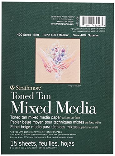 Strathmore 62462206 Tonpapier, 15 Blatt, Hellbraun von Strathmore