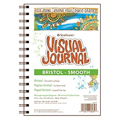 Strathmore (460-39 300 Series Smooth Visual Bristol Journal, Papier, weiß, 9" x 12" von Strathmore