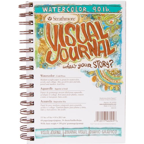 Pro-Art Wandbild Papier Strathmore Visuelle Journal Aquarell 14 cm x 20,3 cm, 34 Blatt von Strathmore