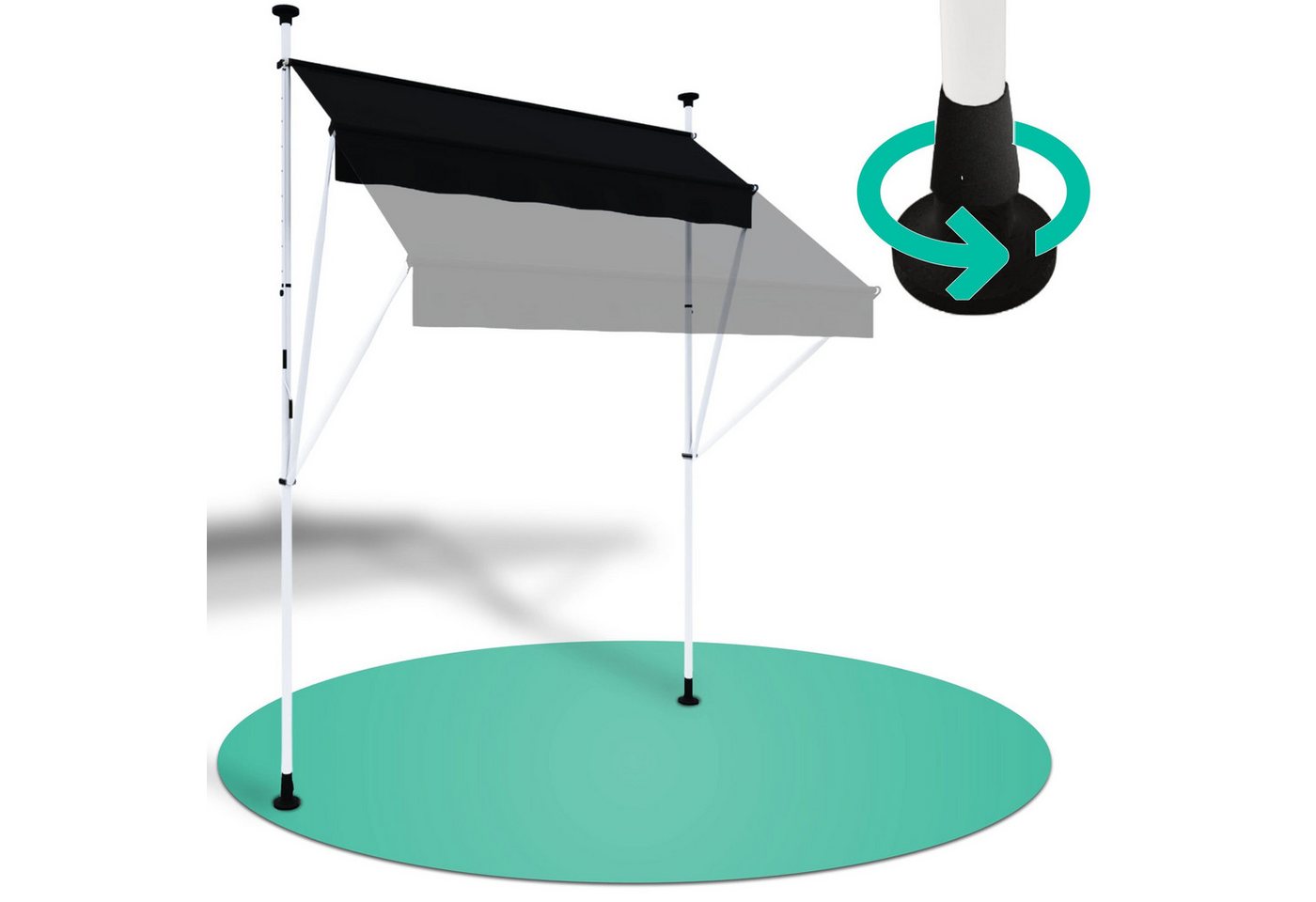 Strattore Standmarkise Klemmmarkise / Balkonmarkise Sonnenschutz 200 x 120 cm - Anthrazit Strattore Standmarkise Klemmmarkise / Balkonmarkise Sonnenschutz 200 x 120 cm - Anthrazit von Strattore