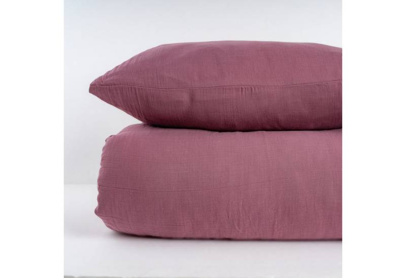 Strauss Home Bettwäsche Set Premium Musselin aus 100% Baumwolle – 135x200cm +80x80cm, mit verstecktem Reißverschluss - Einzelbett von Strauss Home