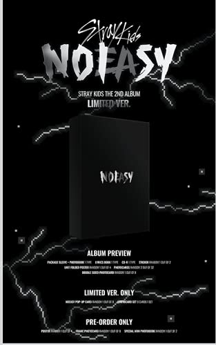 STRAY KIDS NOEASY Limited Edition The 2. Album+Photobook+Limited Version Benefit+Pre-Order Benefit+Folded Poster+Bonus (Acrylschlüssel und Fotokarte) von Stray Kids