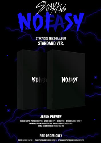 STRAY KIDS - NOEASY Standardversion - [2 Set-A & B-Typen] Das zweite Album + Fotobuch + Vorbestellvorteil + gefaltetes Poster + Bonus (5 Fotokarten) von Stray Kids