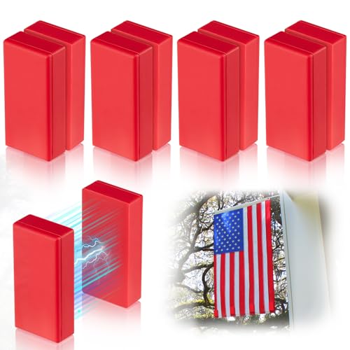 Magnetische Flaggengewichte für Wind, mit Gummi umwickelte Flaggen, Magnete zum Stoppen von Verheddern der amerikanischen Flagge, zum Umwickeln der Stange oder zum Einhaken an der Dachrinne, 8 Stück Magnetische Flaggengewichte für Wind, mit Gummi umwickelte Flaggen, Magnete zum Stoppen von Verheddern der amerikanischen Flagge, zum Umwickeln der Stange oder zum Einhaken an der Dachrinne, 8 Stück von Strdfeve