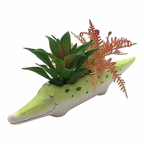 Streamline NYC Keramik-Krokodil-Blumentopf von Streamline