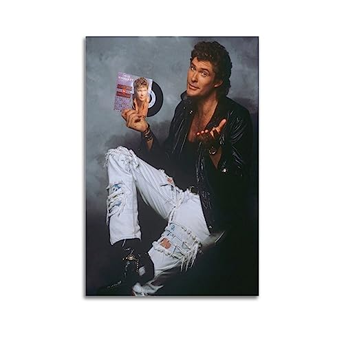 David Hasselhoff Poster, dekoratives Gemälde, Leinwand, Wandposter und Kunstdruck, modernes Familienschlafzimmer-Dekor-Poster, 30 x 45 cm von Street Art