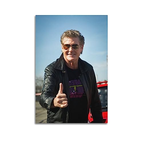 David Hasselhoff Poster, dekoratives Gemälde, Leinwand, Wandposter und Kunstdruck, modernes Familienschlafzimmer-Dekor-Poster, 50 x 75 cm von Street Art