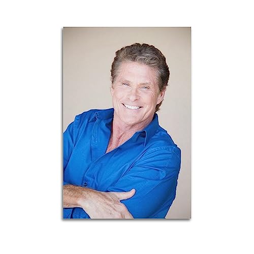 David Hasselhoff Poster, dekoratives Gemälde, Leinwand, Wandposter und Kunstdruck, modernes Familienschlafzimmer-Dekor-Poster, 60 x 90 cm von Street Art