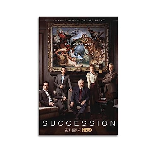 Succession Season 4 Poster, dekoratives Gemälde, Leinwand, Wandposter und Kunstbild, modernes Familien-Schlafzimmer, Dekoration, Poster, 40 x 60 cm von Street Art