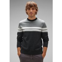 STREET ONE MEN Strickpullover, mit College-Streifen von Street One Men