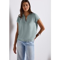 STREET ONE Kurzarmbluse, Split Neck von Street One